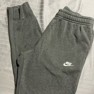Gray Nike Mens  Sportswear Club Fleece Drawstring Jogger Pant Medium